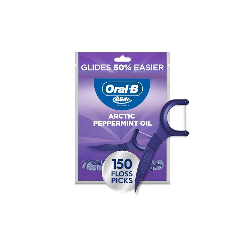 Oral-B Glide Peppermint Dental Floss Picks with Arctic Peppermint Oil