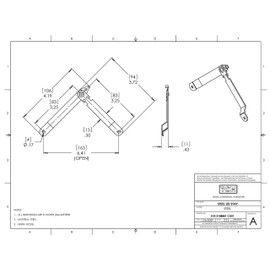 TCH Hardware 2 Pack Steel Folding Lid Stay Support - 7" Long Hinge