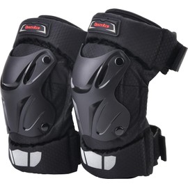 CRAZY AL'S® CAK - Rodilleras protectoras para motocicleta, motocross, carreras, color negro