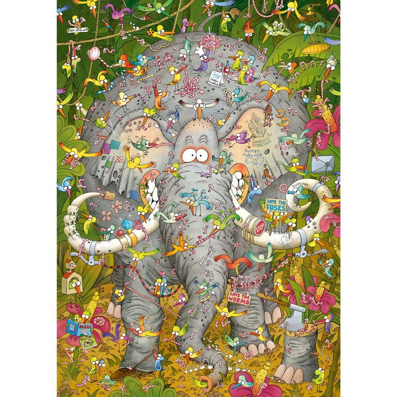 Heye HY29921 Elephant's Life Marino Degano Puzzle, Brown