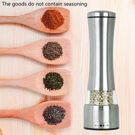 Daiilg 2PCS Stainless Steel Salt Pepper Grinder, Adjustable Coarse and Fine Sea Salt Grinder & Pepper Grinder, Spice Grinder