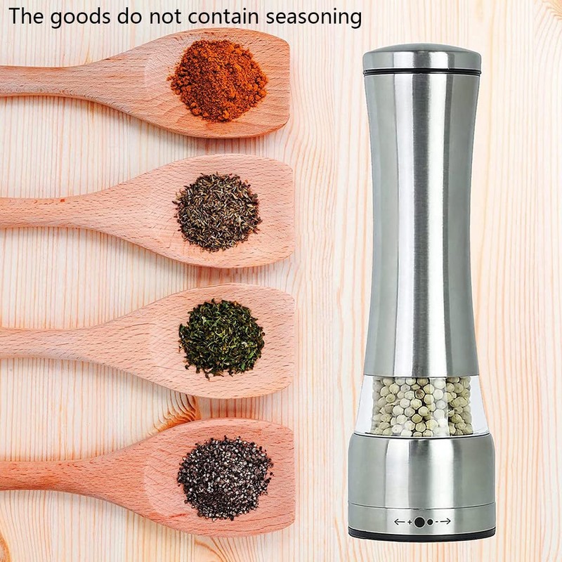 Daiilg 2PCS Stainless Steel Salt Pepper Grinder, Adjustable Coarse and