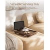 HOLANA 15.75" Acacia Couch Armrest Table - Wood Couch Arm