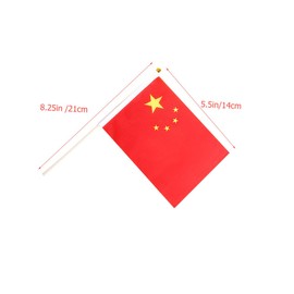 IWOWHERO 50Pcs Handheld China Flags Durable Five Star National Flags for Festivals Parades and Sports Events Reusable Polyester for Celebrations
