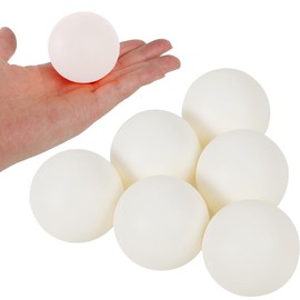 TKY Ping Pong Balls 5.5cm Large Practice Event Ball Solid Plastic Ping Pong Balls (Set of 6 White)