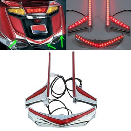 TCMT Rear Fender Tip Run Brake Vertical LED Light Strips Fit For Honda Goldwing GL1800 & F6B Models 2012-2017 (Rear Light Strips&Rear Fender Tip)