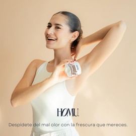 Homu | 1 Pieza Desodorante Natural en Barra Coco Tropical Regular - Fórmula original para todo tipo de piel (con Bicarbonato de sodio) - Cont. 55 grs. Por pieza (Coco Tropical Regular, 1)