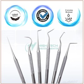 Dental Care Set Dentist Tools Kit of 15 Pcs Professional Calculus and Plaque Remover Dental Hygiene Set Made of Stainless Steel Tarter Scraper, Tooth Pick and Mouth Mirror for Teeth