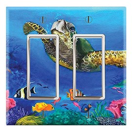 Graphics Wallplates - Sea Turtle Adventures - Double Rocker/GFCI Wall Plate Cover