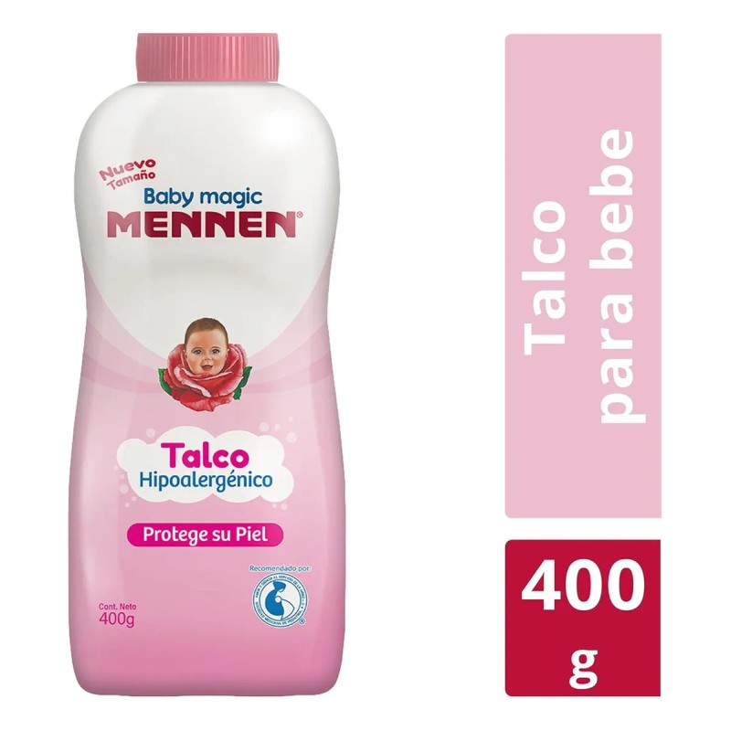 Talco Mennen Baby Magic Rosa Para Bebé Hipoalergénico 400g
