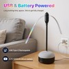 GUSTYLE 2 Pack Fly Fans for Tables with LED Light,