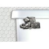 Teddy Bear Toilet Flush Handle in Satin Pewter Finish-Front Mount