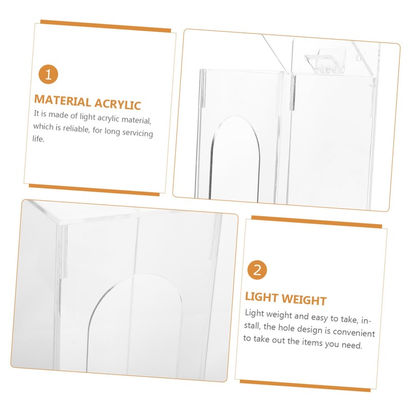 VICASKY Acrylic Face Mask Dispenser Wall Mount Holder for Gloves
