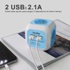 EXTRASTAR 6 in 1 USB Power Strip with 4 Sockets