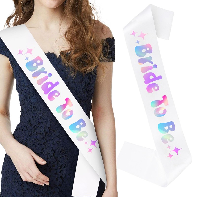 CIEHER Bride To Be Sash Bridal Sashes for Bachelorette Party