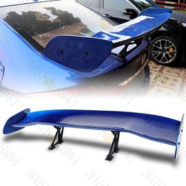 Unbranded 57" UNIVERSAL DRAGON-2 STYLE GT WING PAINTED BLUE TRUNK ADJUSTABLE SPOILER WING