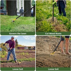 Nicecho 84'' Stirrup Hula Hoe Scuffle Garden tool for removing Weed loose soil lawn land