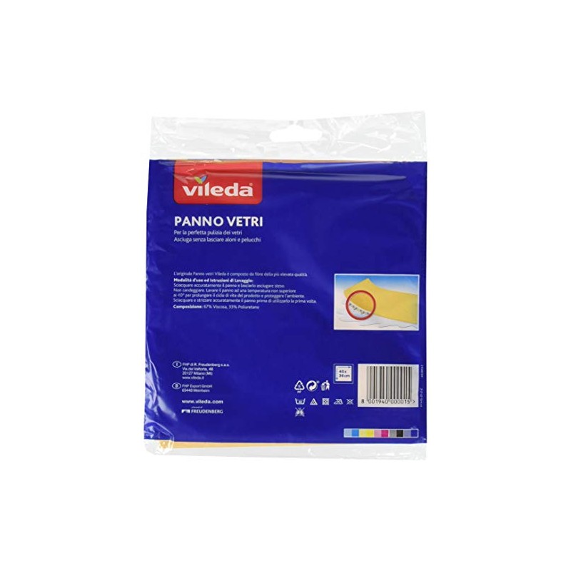 Vileda PANNO VETRI – balletas Multi-Purpose Cleaning, Pack of 3