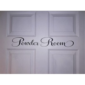 Thistle Brook Cottage Powder Room Door Decal Vinyl Decal Bathroom Decor Art Sticker Transfer