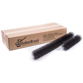 Gutter Guards For 6 Inch Gutters - 12 Ft. Pack - 5.25 In. Diameter GutterBrush - 3 Ft. Sections - Easy DIY Installation - Made in USA Since 2004