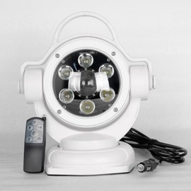 Led Search Light 7 Inch 90W 360 Degrees Rotating Remote Control 9-32V Super Bright Led Work Light Spot Led Driving Lights Fog Lights Offroad Lights SUV ATV 4wd Truck Boat Lighting white colour
