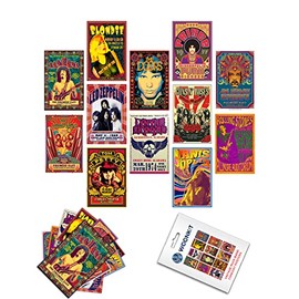 WOONKIT Póster vintage de rock band estéticos para habitación, música retro de los años 70, 80 y 90, decoración de pared para dormitorio, conciertos musicales, collage de pared, impresiones de
