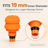 UNSVM Massage Gun Heads,2 PCS 19mm Diameter Silicone Air-Cushion Orange