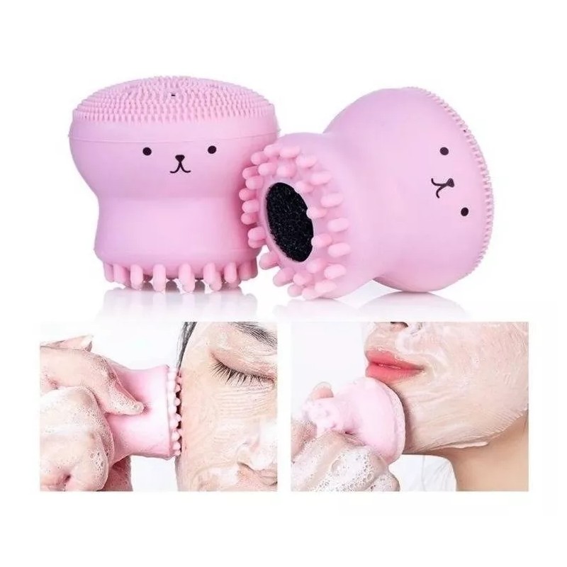 Pulpo Pulpito Cepillo Exfoliante Limpiador Facial 2pz