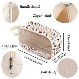 MNIGIU Musical Inspired Gift Theatre Fan Gift Broadway Merchandise Musical Clear Makeup Pouch (Broadway Clear Bag)