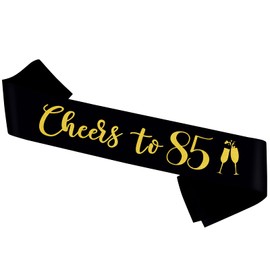 Cheers to 95 Sash, Black Gold It's My 95th Birthday Sash for Women and Men,Happy 95th Birthday Gifts Party Supplies