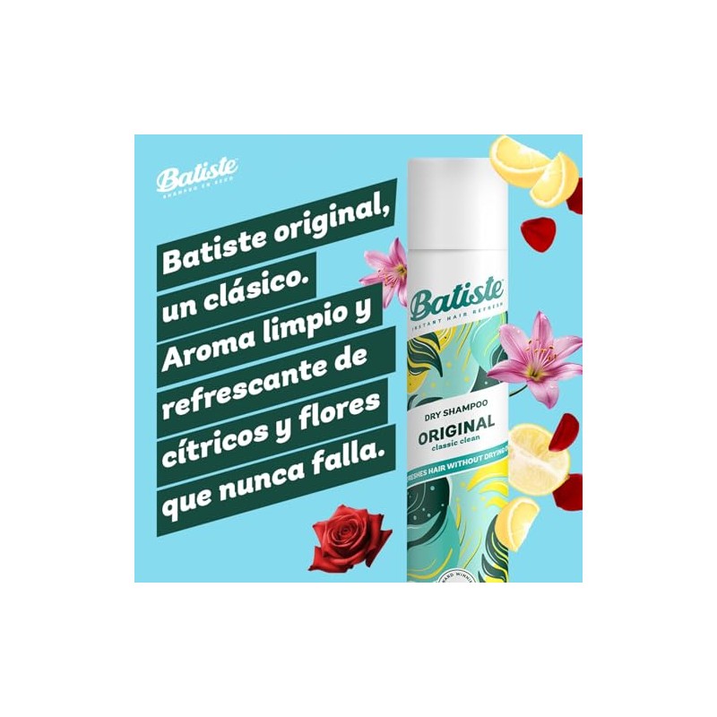 Batiste Shampoo en Seco Original 200 ml. Refresca el Pelo