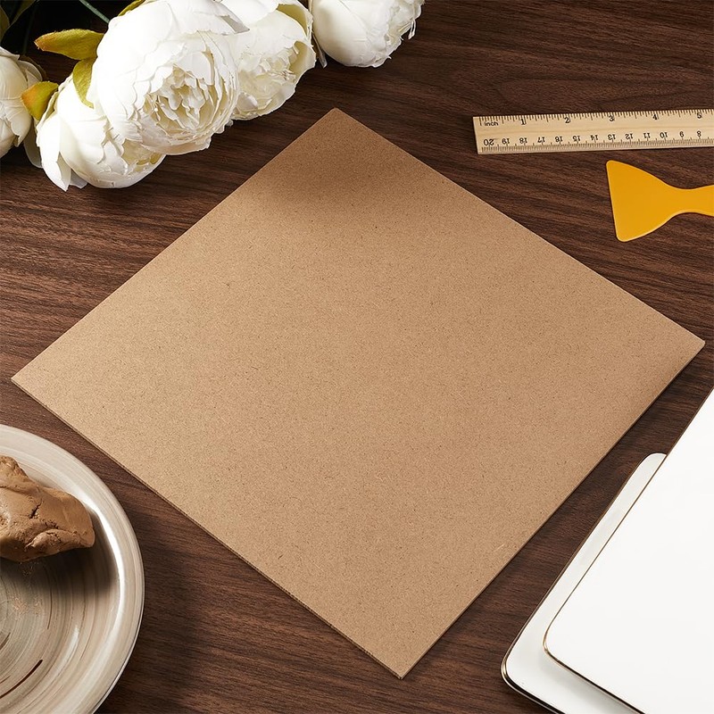 CRASPIRE MDF Wood Boards for Crafts 10x10in Square Wooden MDF