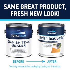 TotalBoat Danish Teak Sealer - Marine Grade Wood Sealer Oil for Boat Decks, Trim and Indoor & Outdoor Teak Furniture (Gallon)