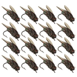 Create idea 50Pcs Bionic Fly Fishing Bait Fly Soft Bait Fly Hook Soft Bait Color Small Fly Hook Fly Fishing Bait for 4-6 Catties Sea bass Black 20mm