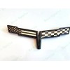 AUTO 2PC Black FRONT NOSE Rear Gas Lid Crossed Black