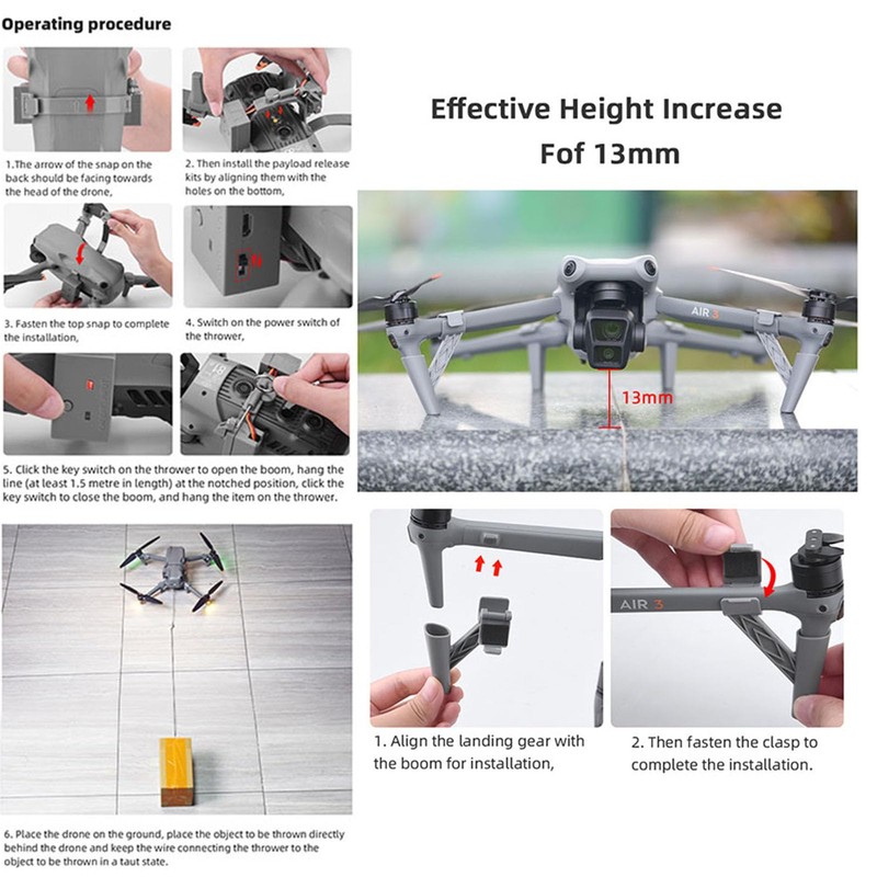 LICHIFIT Drone Airdrop System + Landing Gear for DJI Air