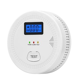 Smoke Detector and Carbon Monoxide Detector Combo with LED Indicators, White