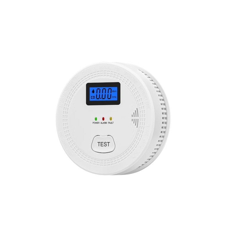Smoke Detector and Carbon Monoxide Detector Combo with LED Indicators,