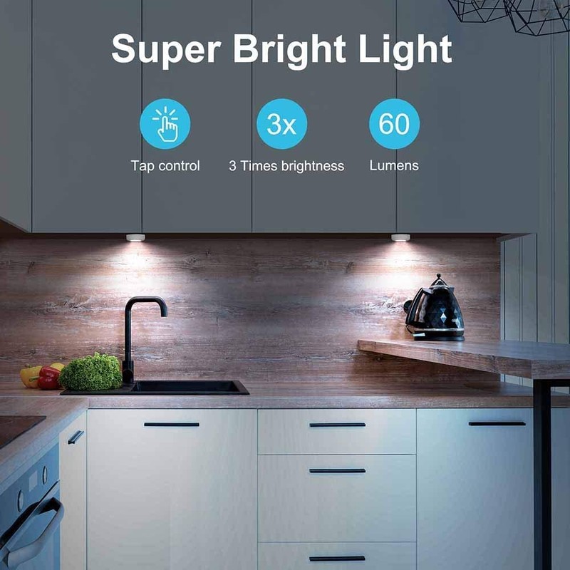 UMECORE Tap Light Push Lights, 7 Pack Small Under Cabinet