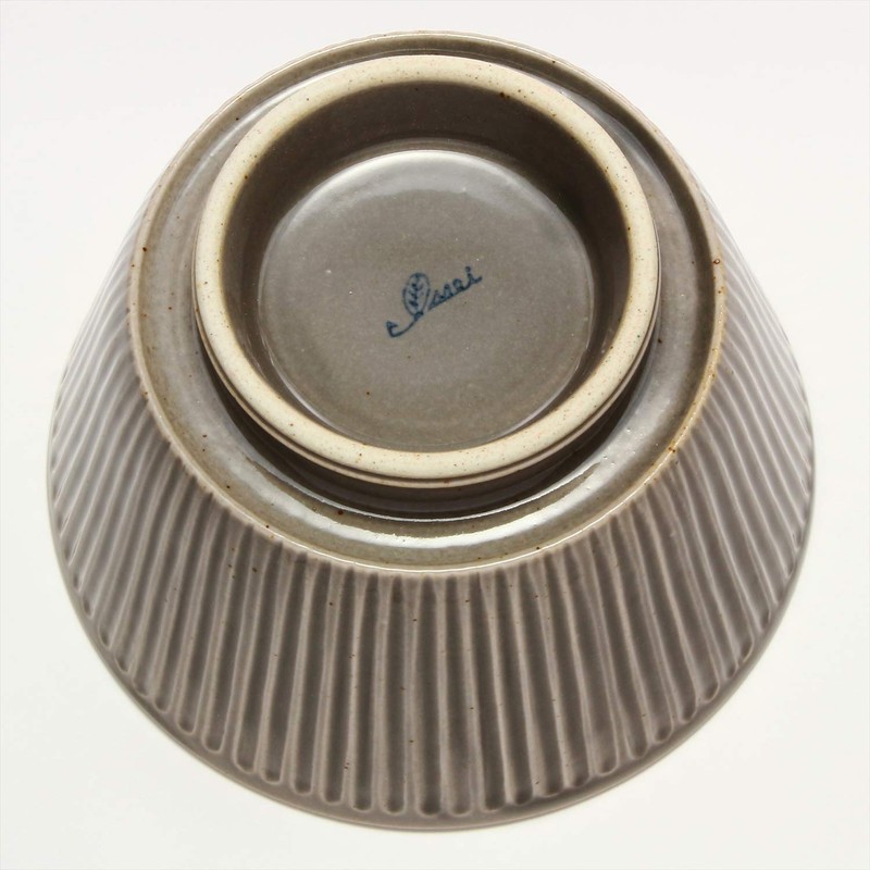 Kowa Pottery Hasami Ware Bowl, Embossed Gray