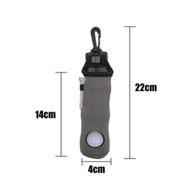 Golf Ball Carry Bag Golf Ball Pouch with Lightweight Hook Portable Golf Ball Storage Bag for 3 Golf Ball 3 Tees(not included) Golf Gifts Accessories for Women Men, Grey
