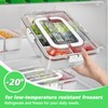 ECHOBUY Clear Snack Box with 8 Compartments
