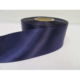 1 Roll of 50mm x 25 metres Satin Ribbon Dark Plum Purple Double Sided 50 mm 5cm 2" 2 Inch