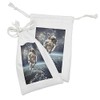 Ambesonne Galaxy Fabric Pouch Set of 2, Astronaut Floats Outer