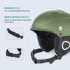 VANRORA Ski Helmet, Snowboard Helmet - Army Green, M
