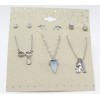 Shopko Three Silver Necklaces & Earrings Sets with Rhinestones #N2777