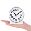 4.3" No Ticking Analog Alarm Clock,Silent Readable for Seniors,Easy to