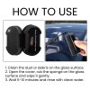 Homonth Car Sponge Wipe, Windshield Drain Window Brightening Portable Reinforced