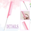 6 PCS Pin Tail Comb Parting Comb Pintail Hair Comb