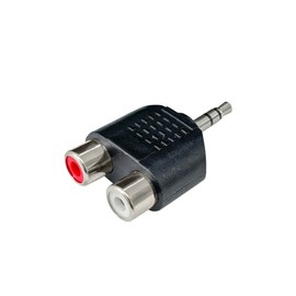 Fuji Parts 3.5mm Stereo Mini Plug (Male) to RCA Pin Jack x 2 (Female) (Red.White) Conversion Connector 3.5mm RCA Converter Plug RCA-114